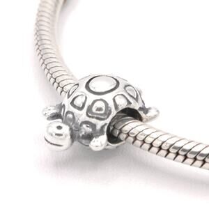 Authentic PANDORA Retired Happy Turtle Charm - 790158